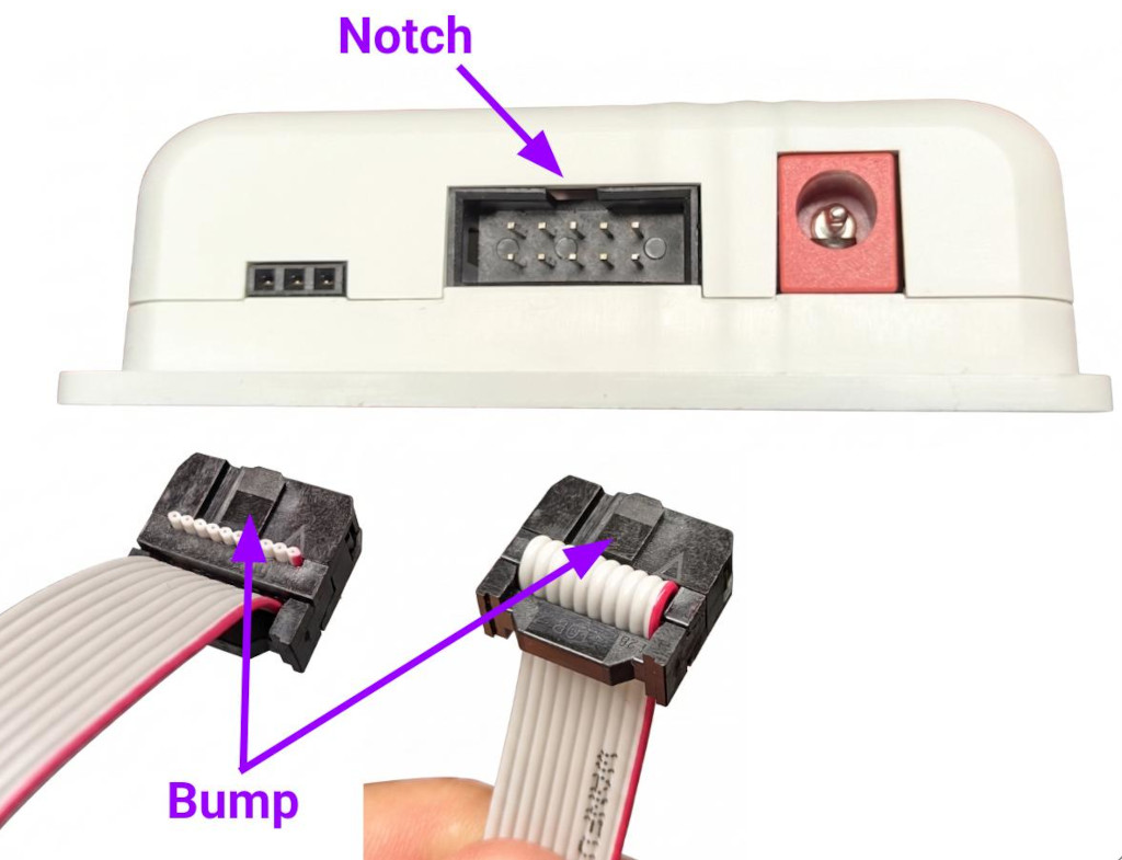 Keyed ribbon cable connector