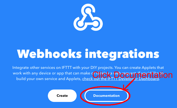 Select the Webhooks service