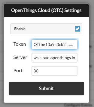 OTC settings in the OpenSprinkler App